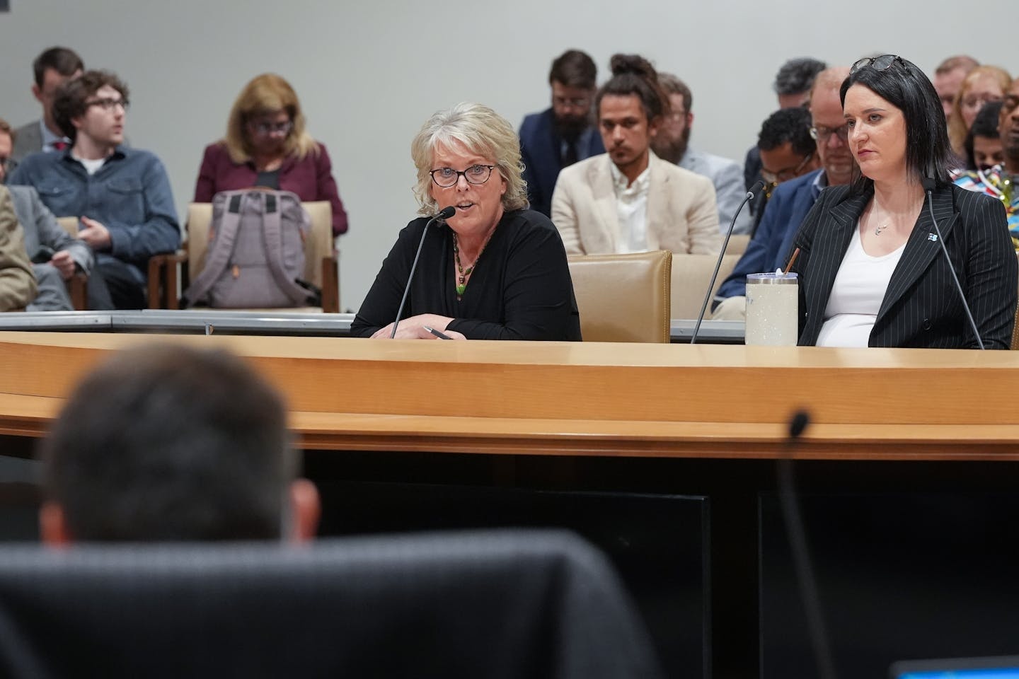 Interim OCM director Charlene Briner, left, said the office remains "committed to launching an equitable, sustainable, and responsible cannabis marketplace." (Glen Stubbe/The Minnesota Star Tribune)